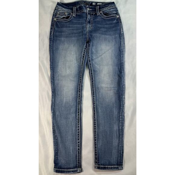 Miss Me Mid Rise Easy Ankle Skinny Women's Jeans‎ Blue Size 28 - Picture 1 of 9